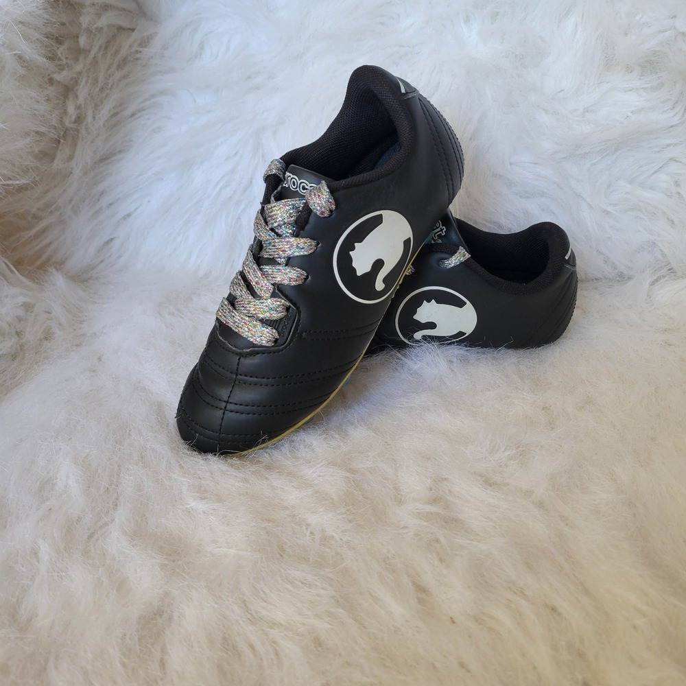 Puma ProCat Speed Force Soccer Cleats Little Kid's Size 13 Rainbow Laces Black